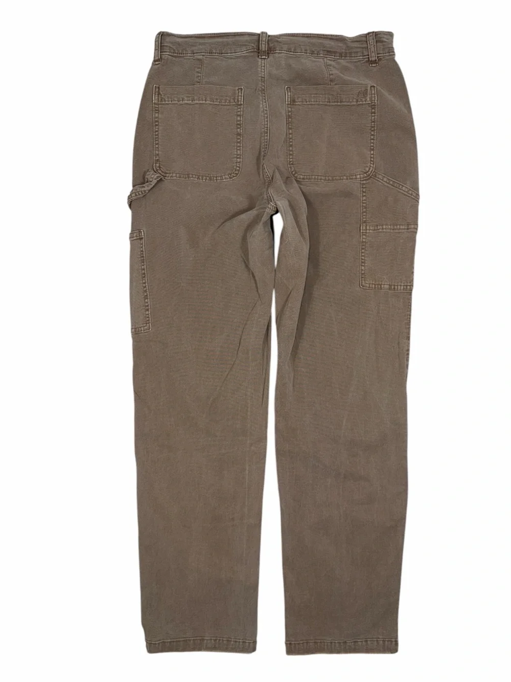 American Eagle Tan Stretch High Rise Straight Leg Cargo Carpenter Pant